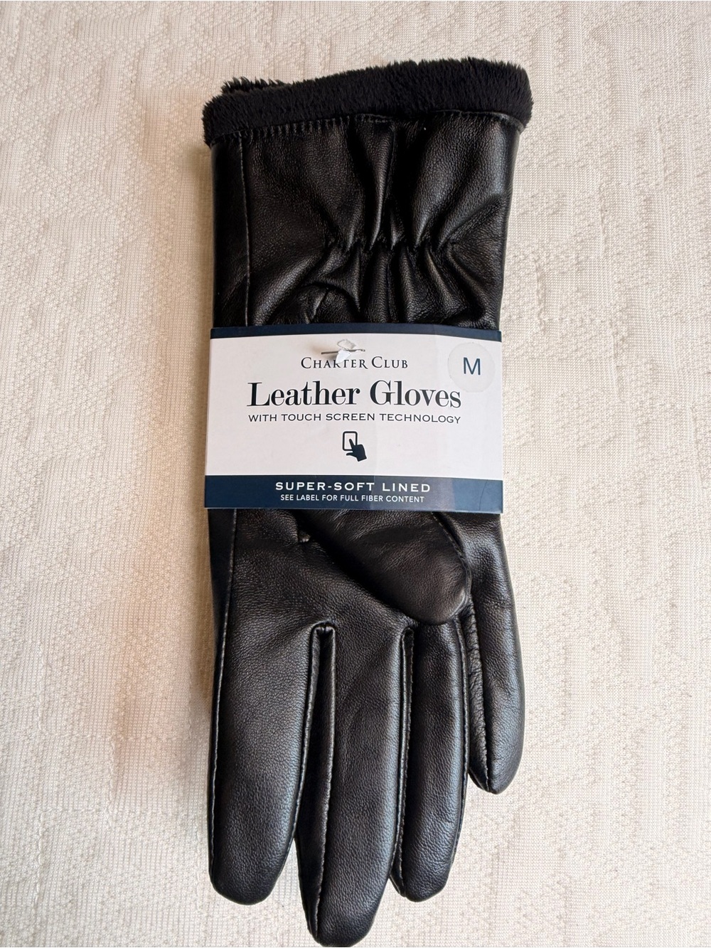 Medium Leather Gloves with touch screen technology new